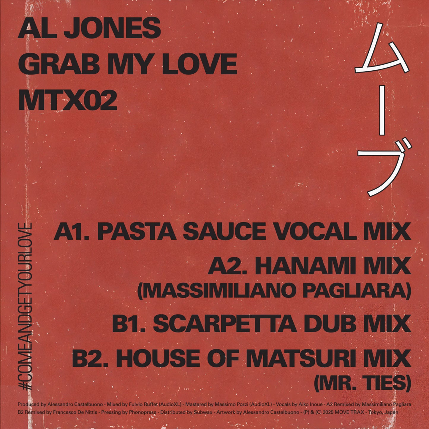 Al Jones – Grab My Love (Incl. Massimiliano Pagliara & Mr. Ties Remixes)
