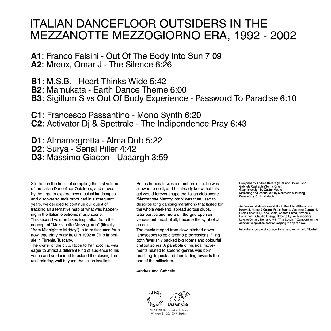 Various - Italian Dancefloor Outsiders in the Mezzanotte Mezzogiorno Era, 1992 - 2002